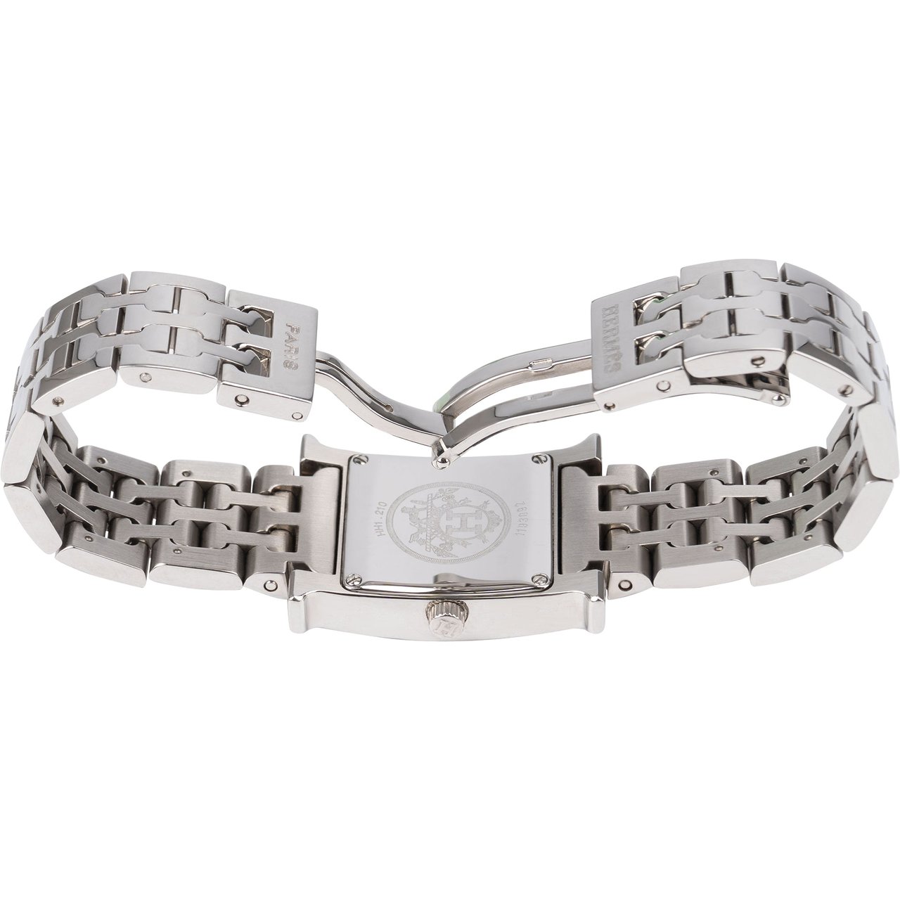 Hermès Hermès Silver Tone Heure H Women Watch HH1.210 Zilver
