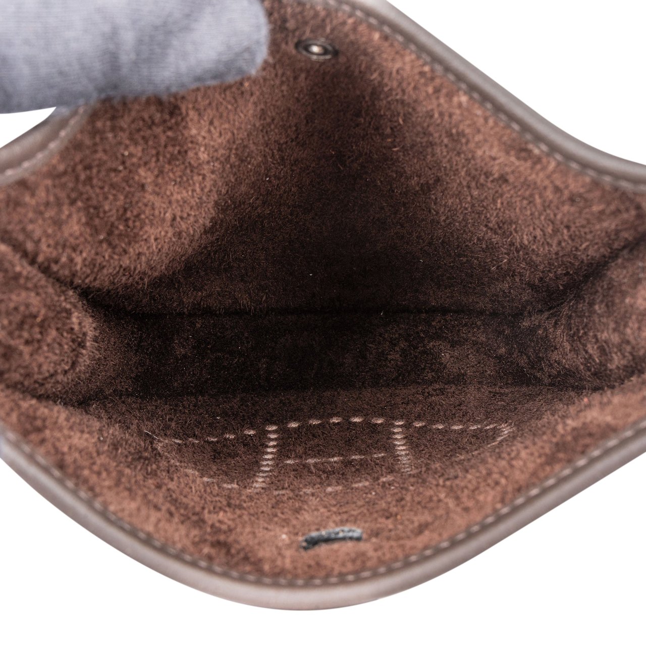 Hermès Hermès Brun Clemence Leather Evelyne 16 Crossbody Bag Bruin