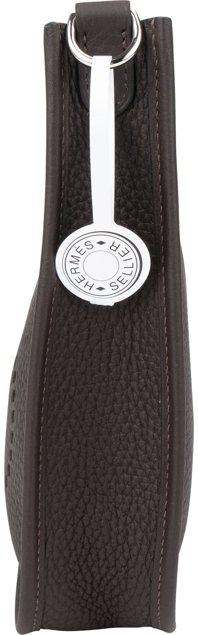 Hermès Hermès Brun Clemence Leather Evelyne 16 Crossbody Bag Bruin