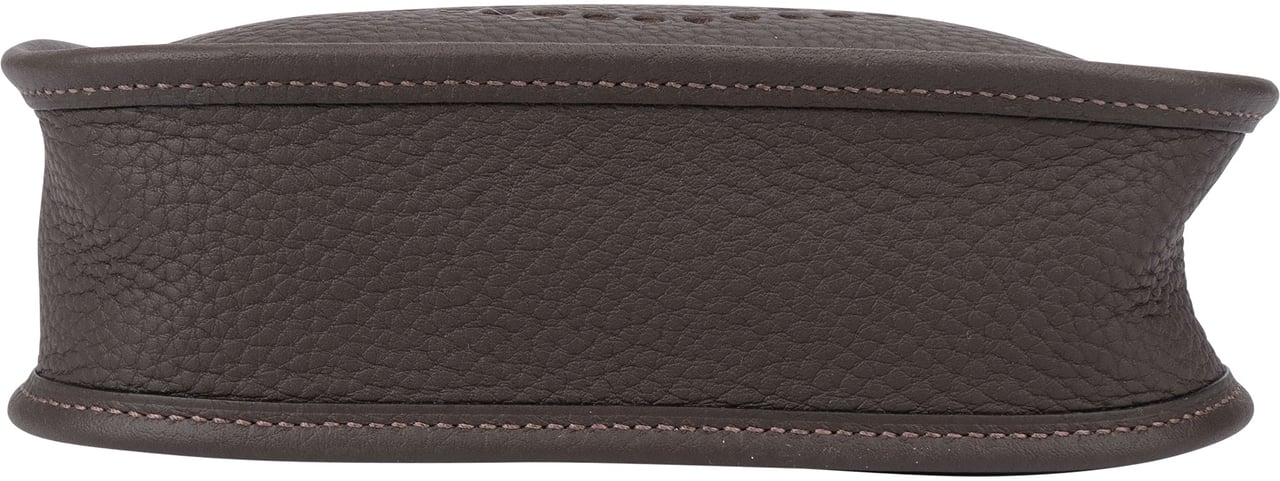 Hermès Hermès Brun Clemence Leather Evelyne 16 Crossbody Bag Bruin