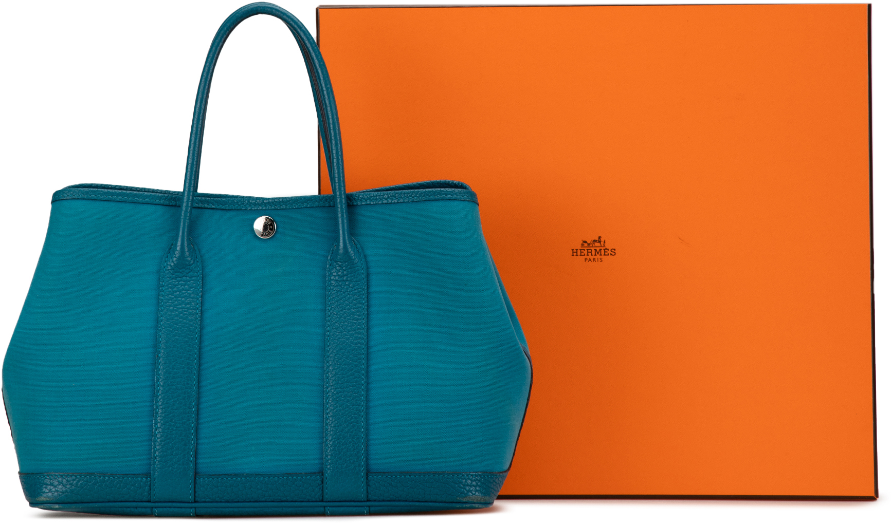 Hermès Toile and Negonda Garden Party 30 Blauw