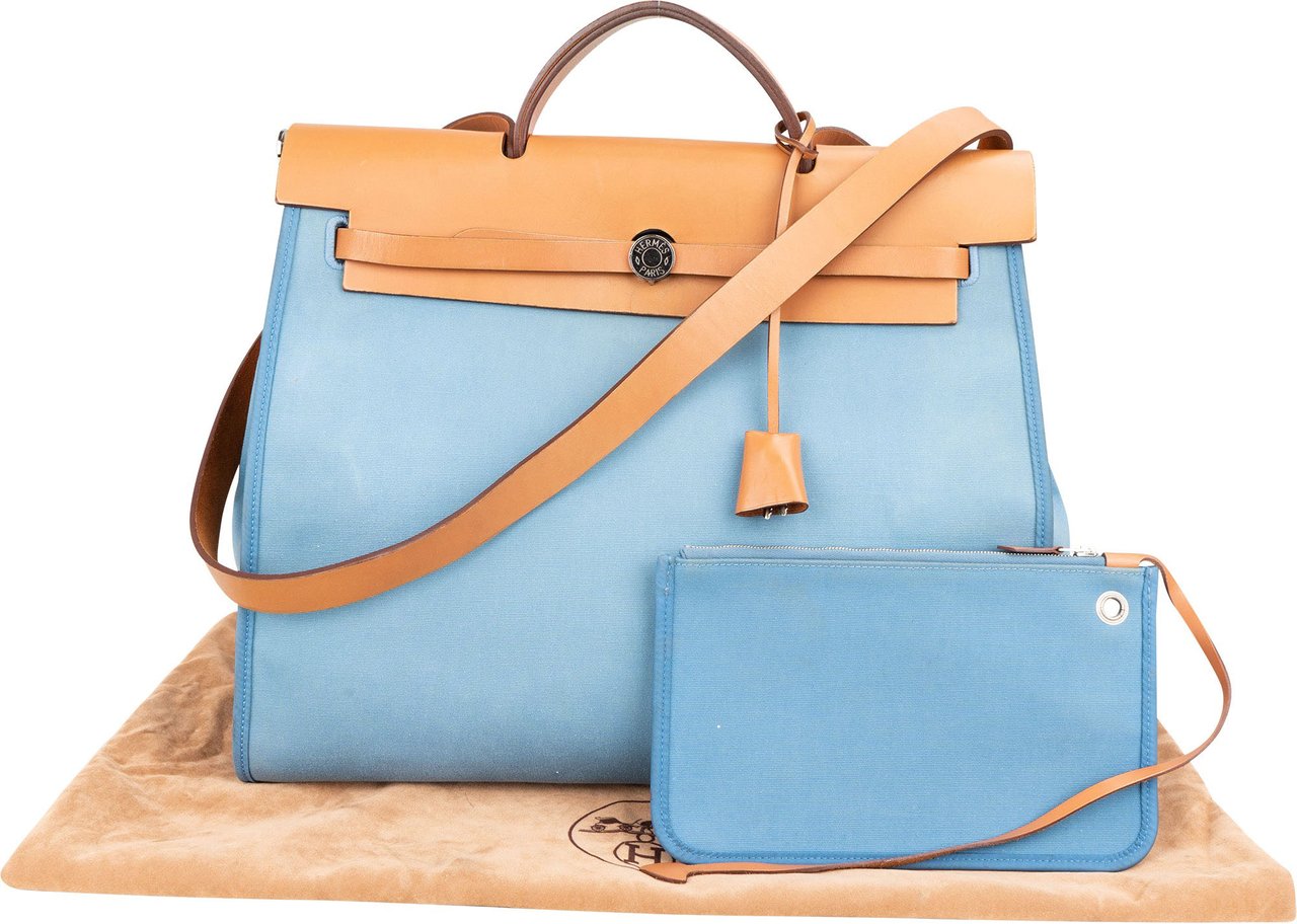 Hermès Hermès Classic Cotton Herbag 31 Handbag Blauw
