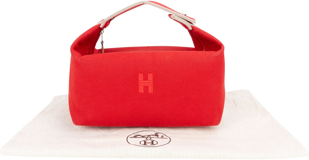 Hermès Hermès Rouge Cotton Bride A Brac GM Bag Rood