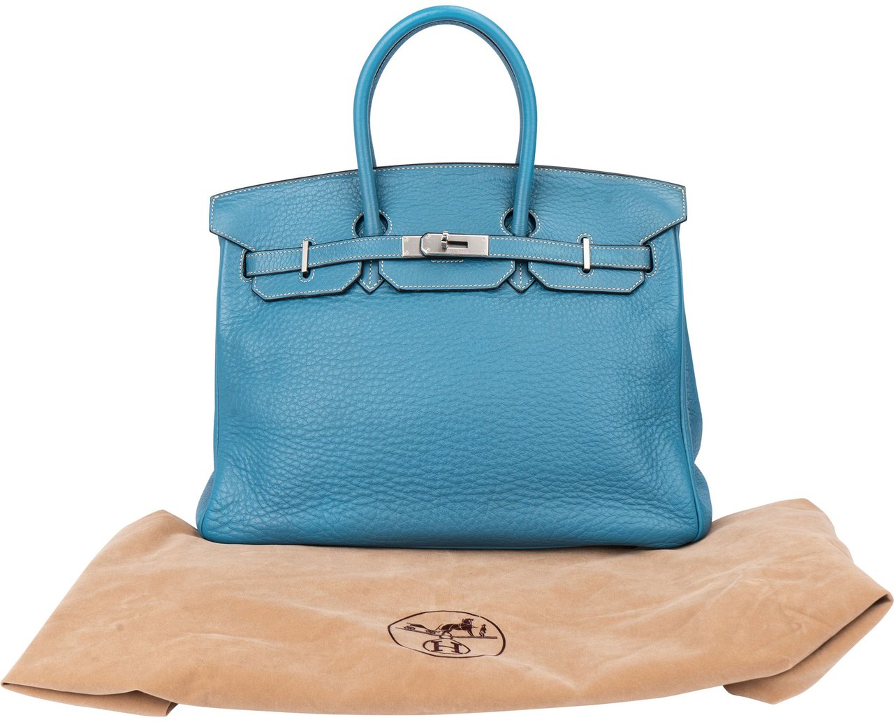 Hermès Hermès Blue Jean Togo Leather Birkin 35 Handbag Blauw