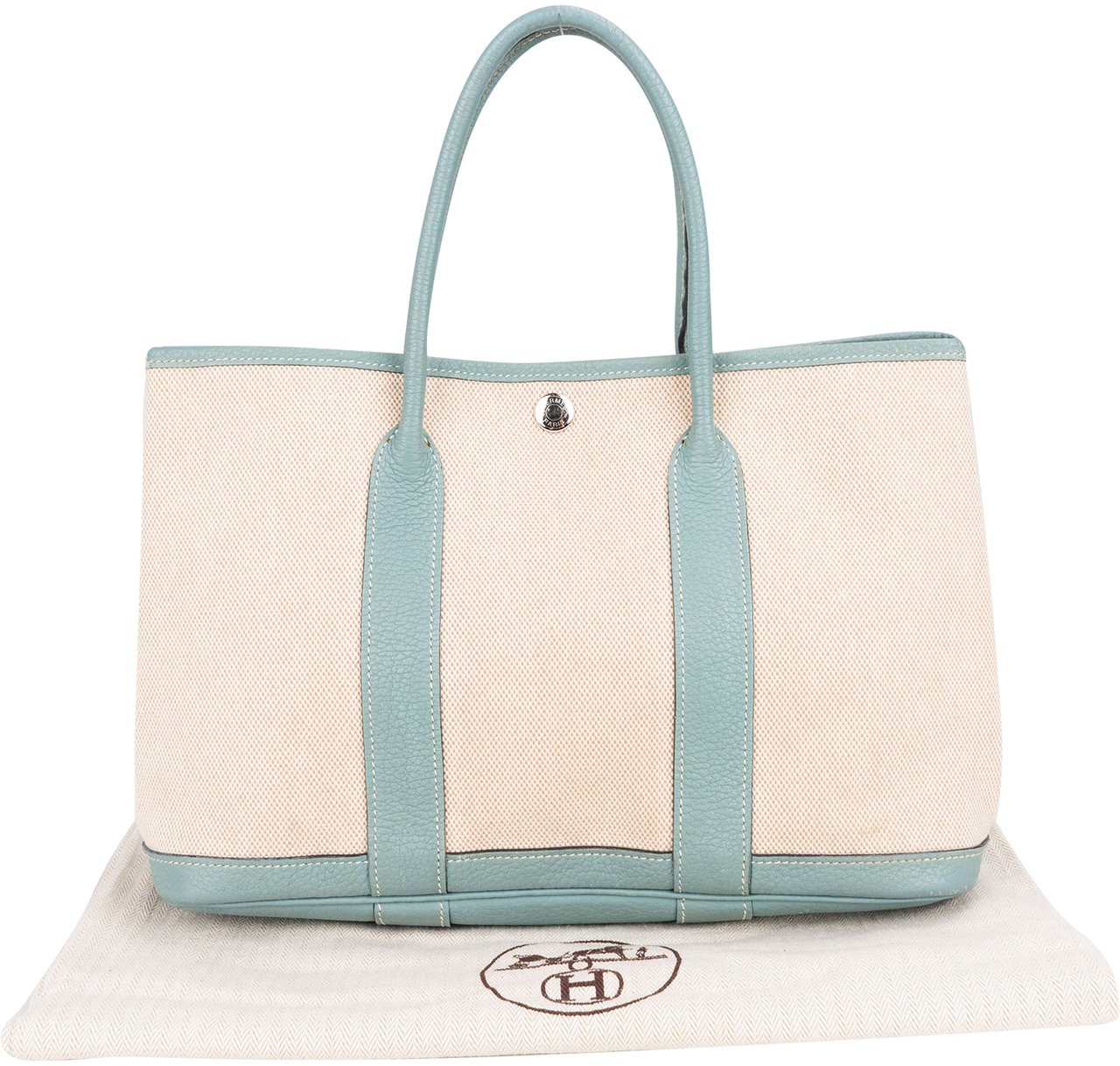 Hermès Classic Cotton Garden Party PM Handbag Blauw