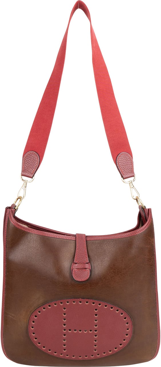 Hermès Hermès Amazonia Marron Evelyne GM Crossbody Bag Bruin
