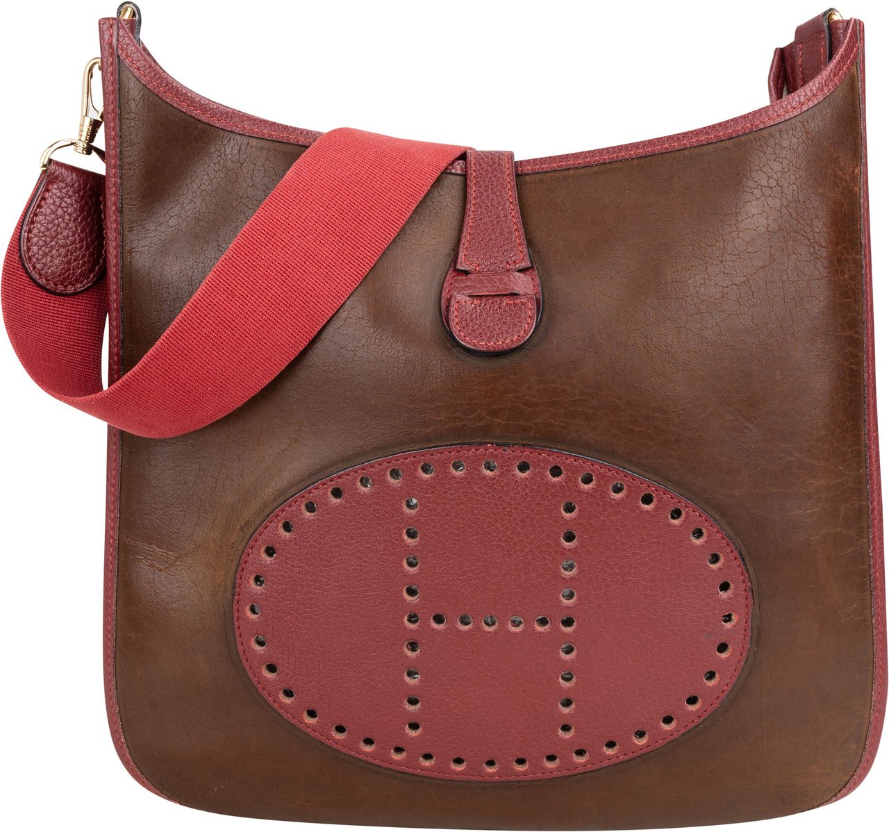 Hermès Hermès Amazonia Marron Evelyne GM Crossbody Bag Bruin