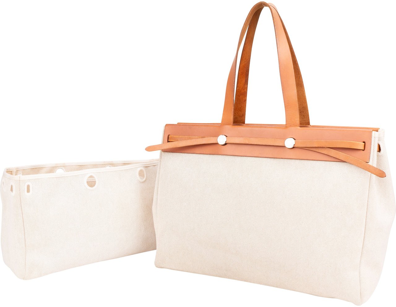Hermès Hermès Classic Cotton Cabas GM Handbag Bruin