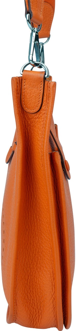 Hermès Hermès Orange Togo Leather Evelyne II PM Crossbody Bag Oranje