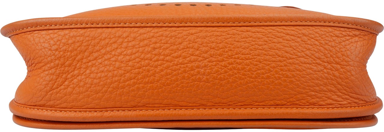 Hermès Hermès Orange Togo Leather Evelyne II PM Crossbody Bag Oranje