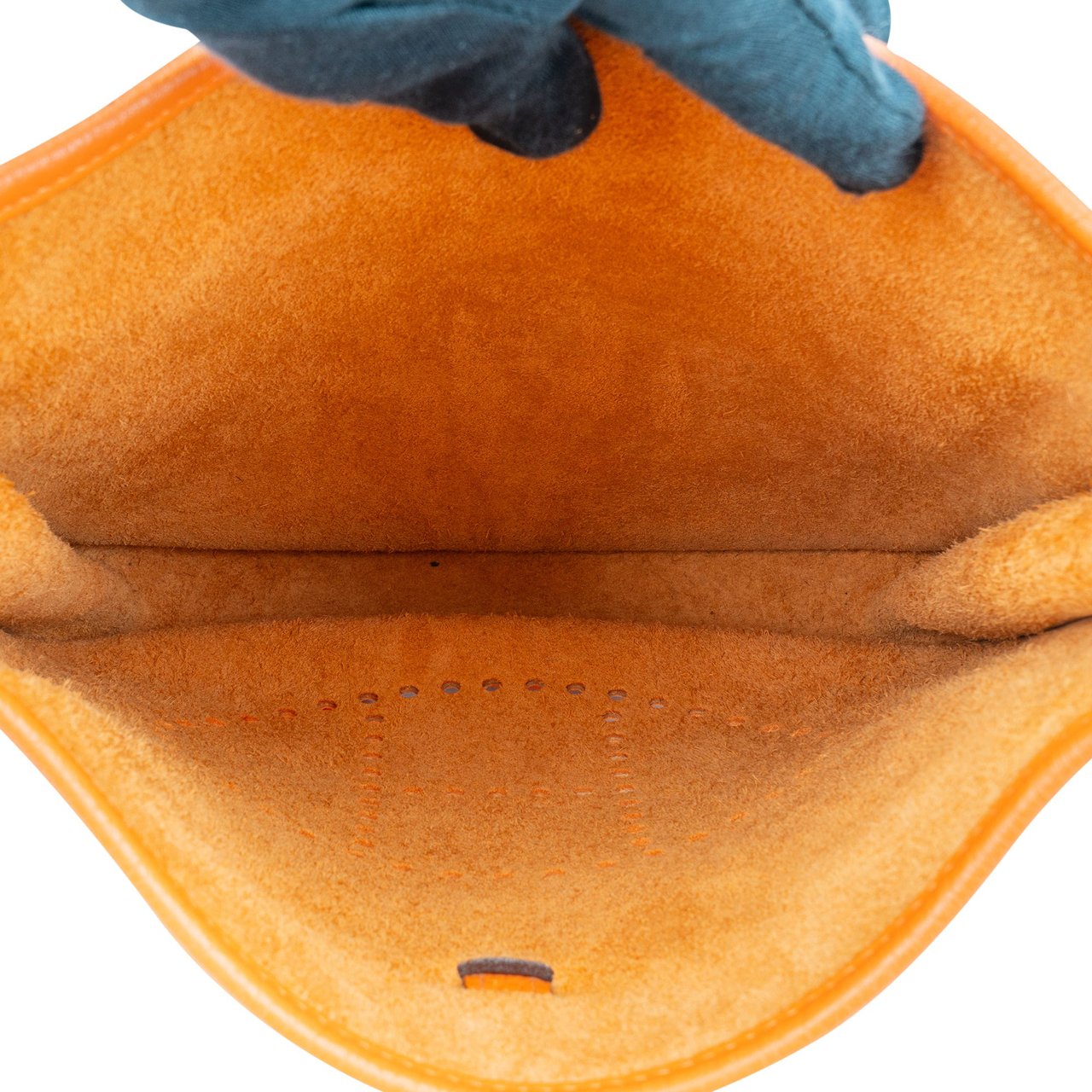 Hermès Hermès Orange Togo Leather Evelyne II PM Crossbody Bag Oranje