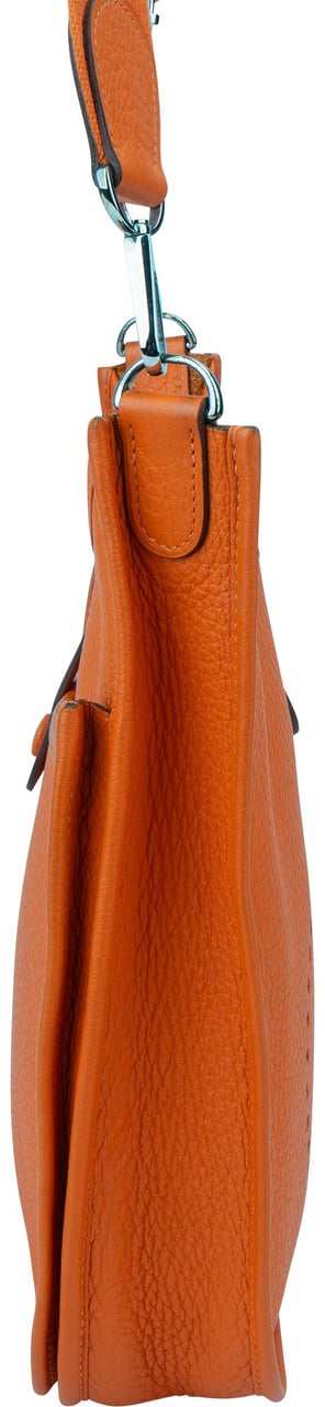 Hermès Hermès Orange Togo Leather Evelyne II PM Crossbody Bag Oranje