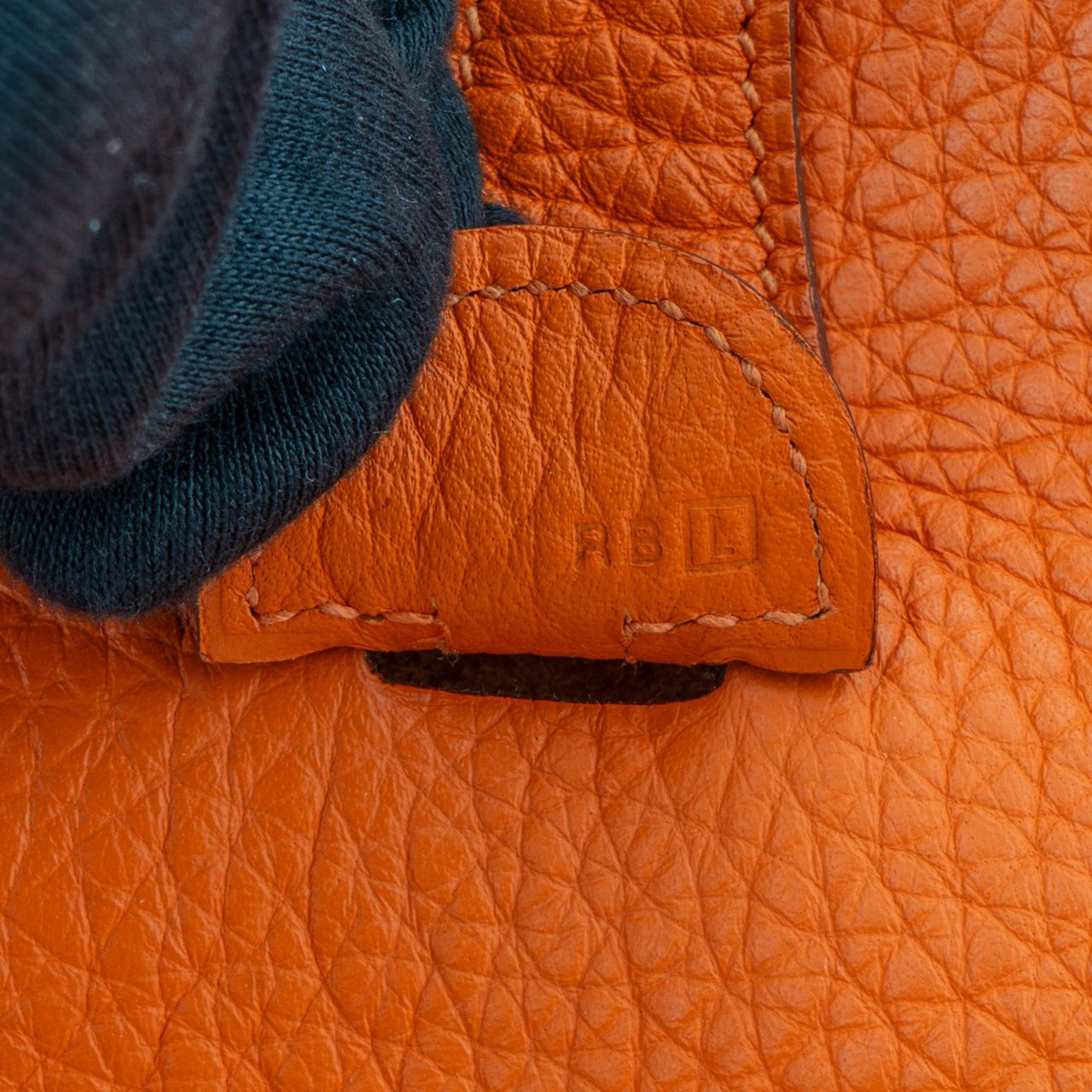 Hermès Hermès Orange Togo Leather Evelyne II PM Crossbody Bag Oranje