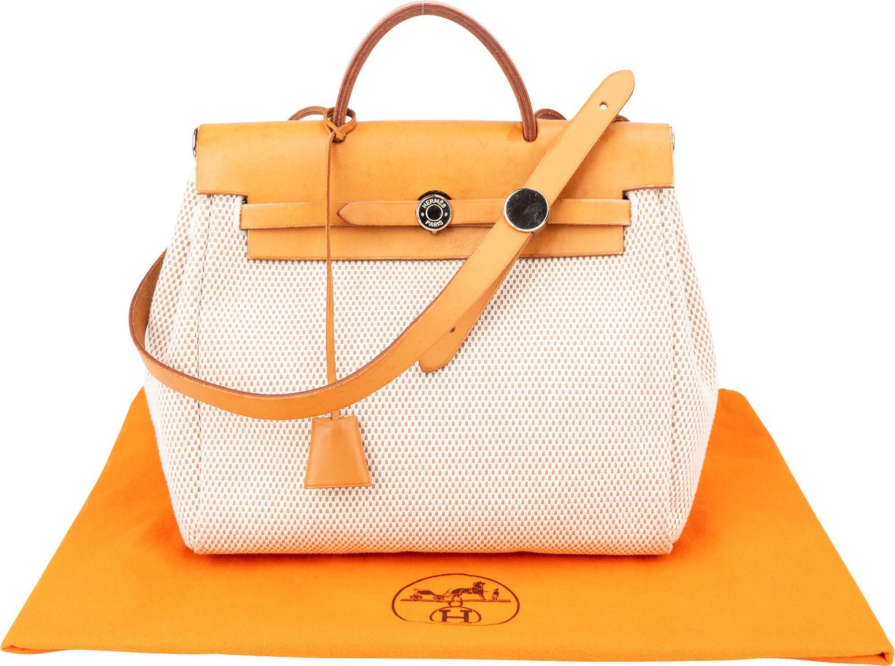 Hermès Hermès Classic Cotton 2 in 1 Herbag Backpack Bruin