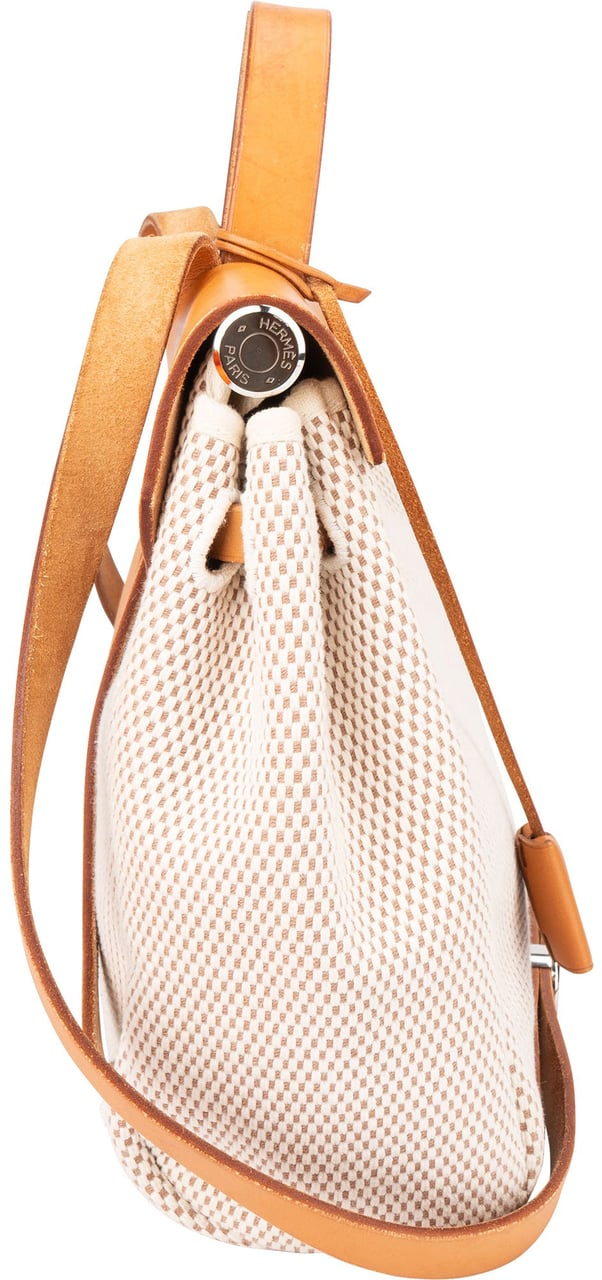 Hermès Hermès Classic Cotton 2 in 1 Herbag Backpack Bruin