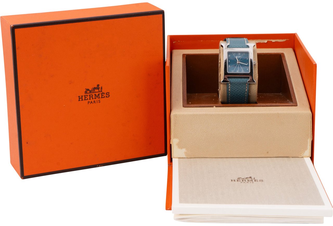 Hermès Hermès Silver Tone Heure H Women Watch Zilver
