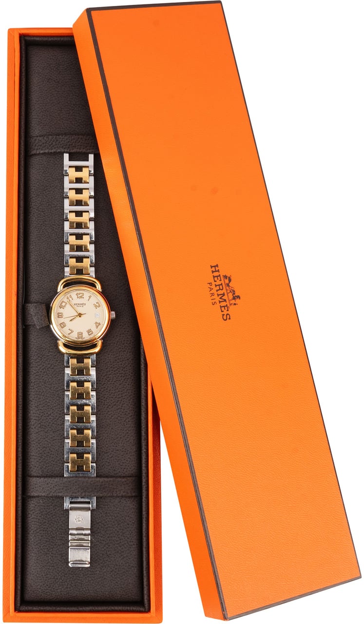 Hermès Hermès Bicolor Pullman 682128 Women Watch Goud