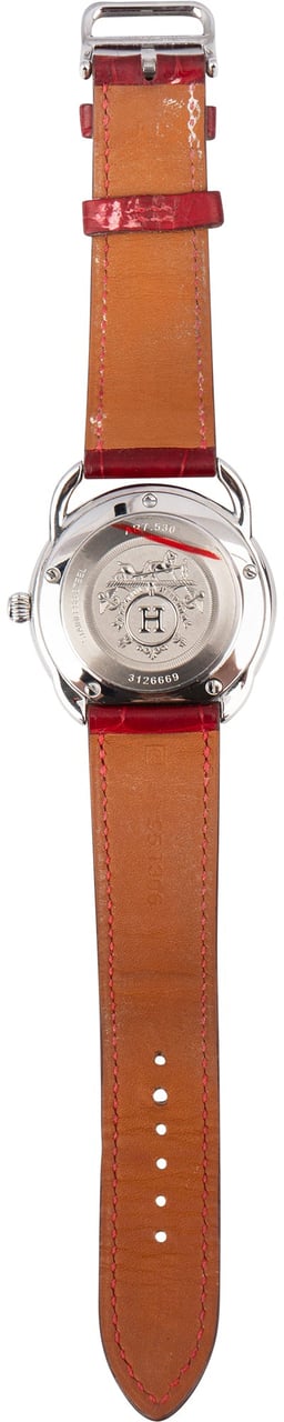 Hermès Hermès Silver Tone Argeau Petite Lune AR7.530 Women Watch Zilver