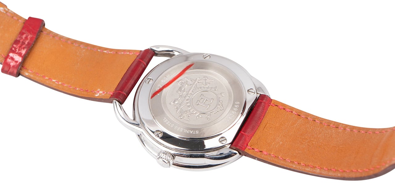 Hermès Hermès Silver Tone Argeau Petite Lune AR7.530 Women Watch Zilver