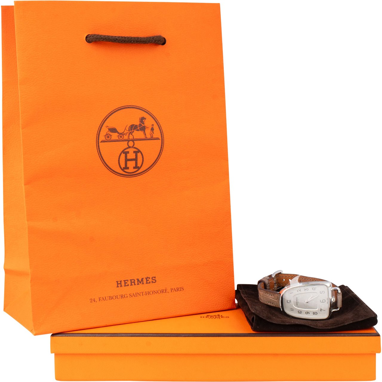 Hermès Hermès Silver Tone Galop d`Hermès CA1.210 Women Watch Zilver