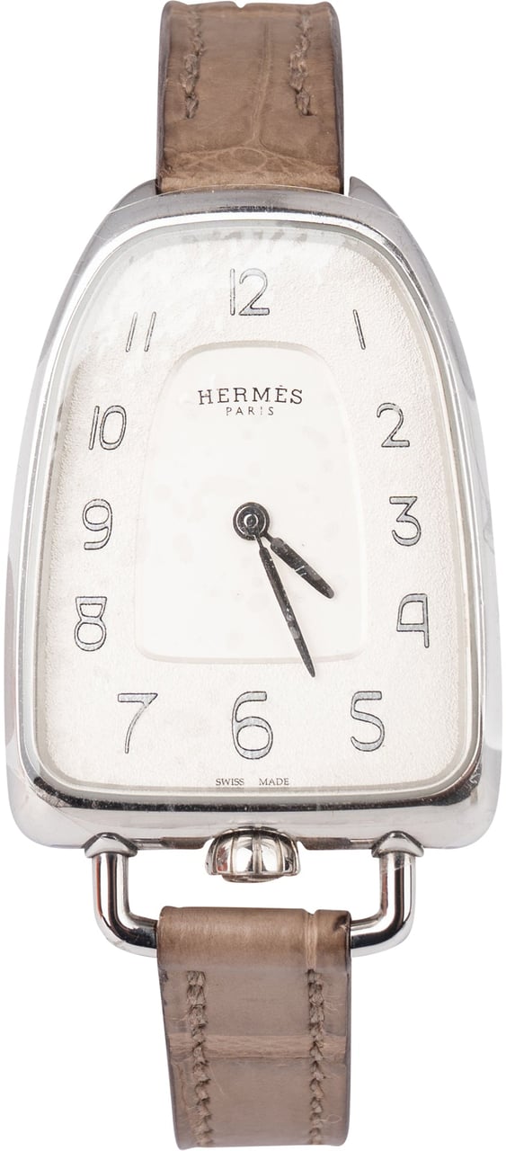 Hermès Hermès Silver Tone Galop d`Hermès CA1.210 Women Watch Zilver
