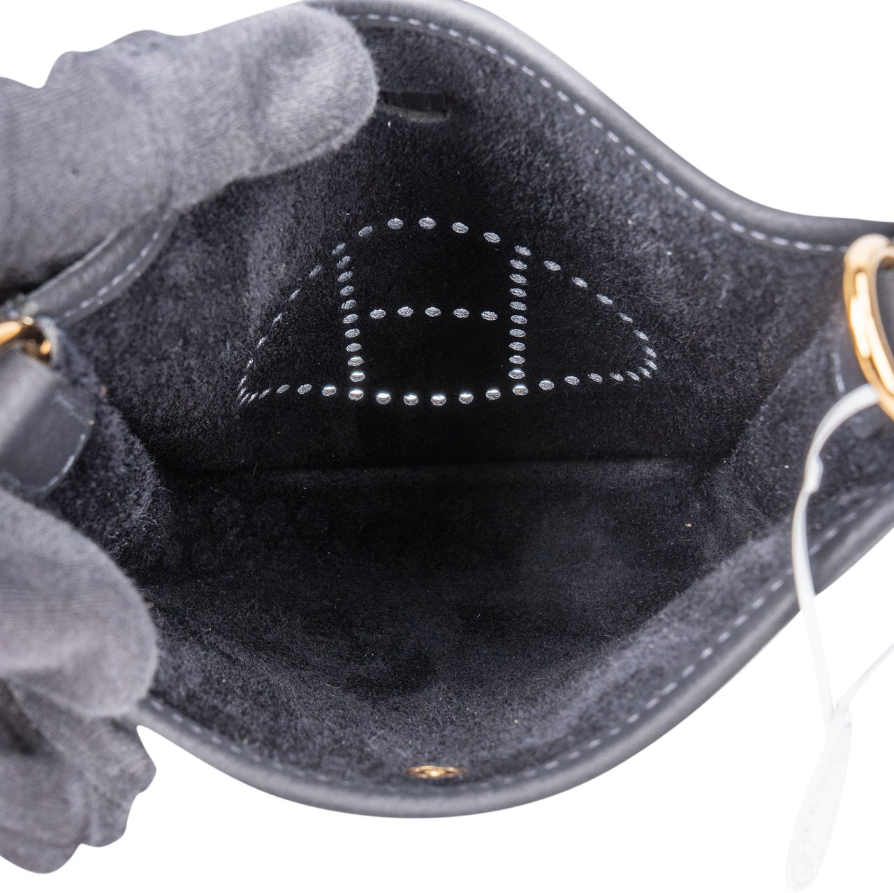 Hermès Hermès Clemence Leather Evelyne 16 Crossbody Bag Blauw