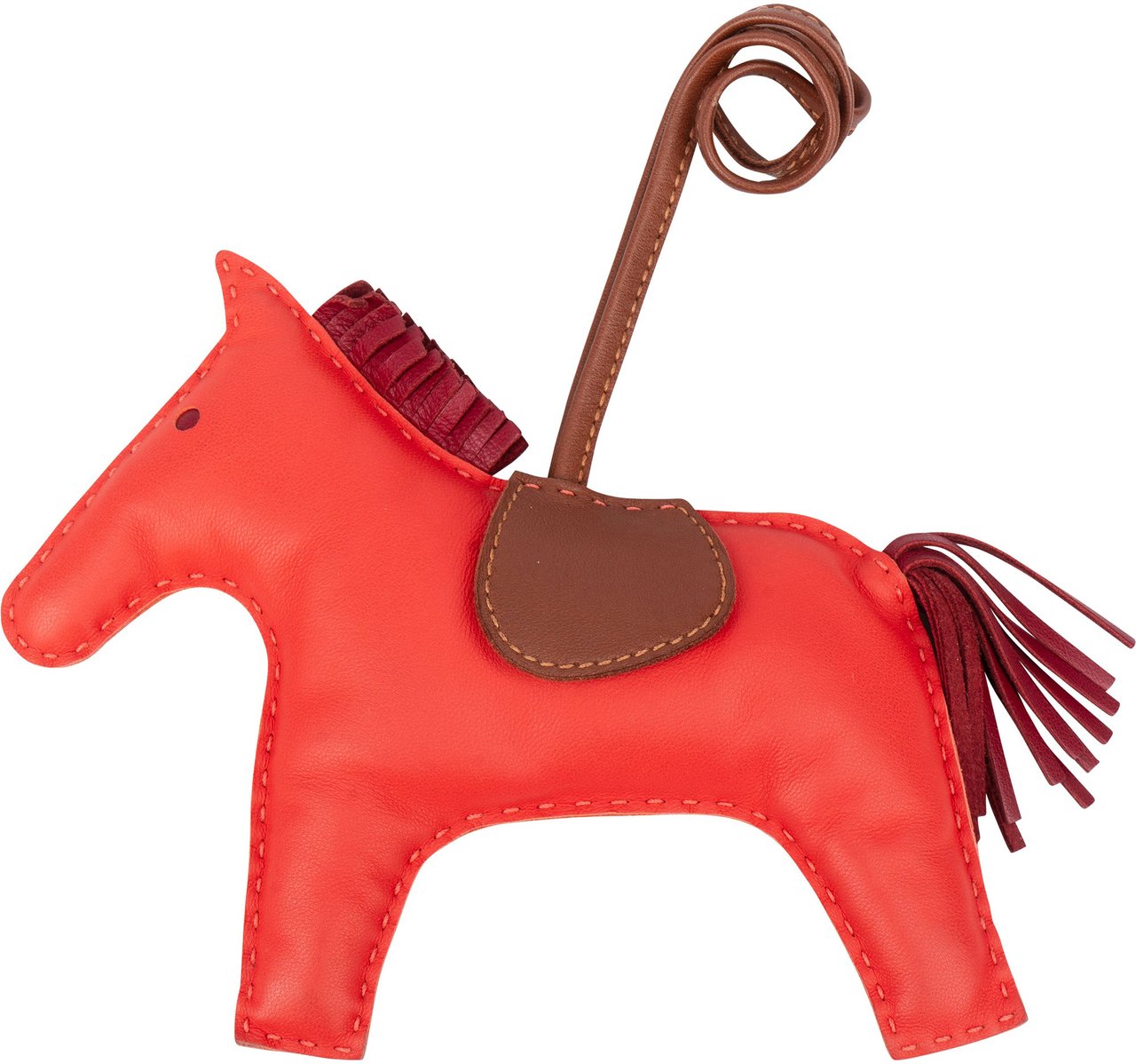 Hermès Hermès Tricolor Leather Rodeo GM Pendant Divers