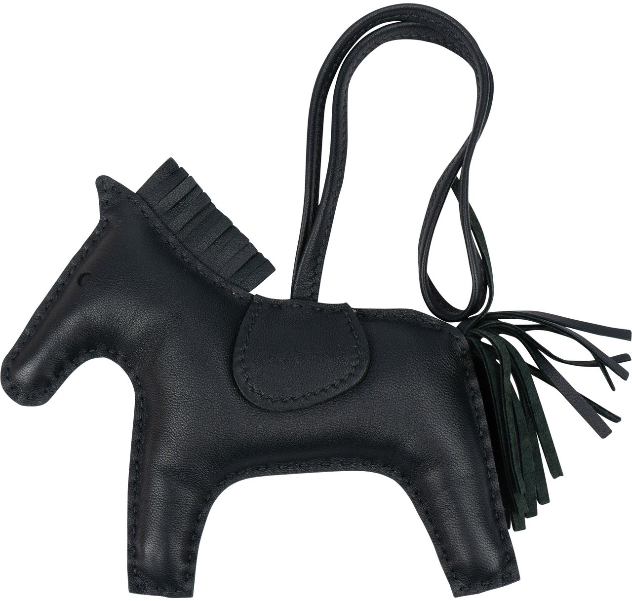 Hermès Hermès Green Leather Rodeo MM Pendant Groen