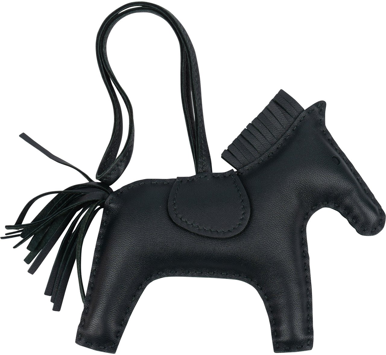 Hermès Hermès Green Leather Rodeo MM Pendant Groen