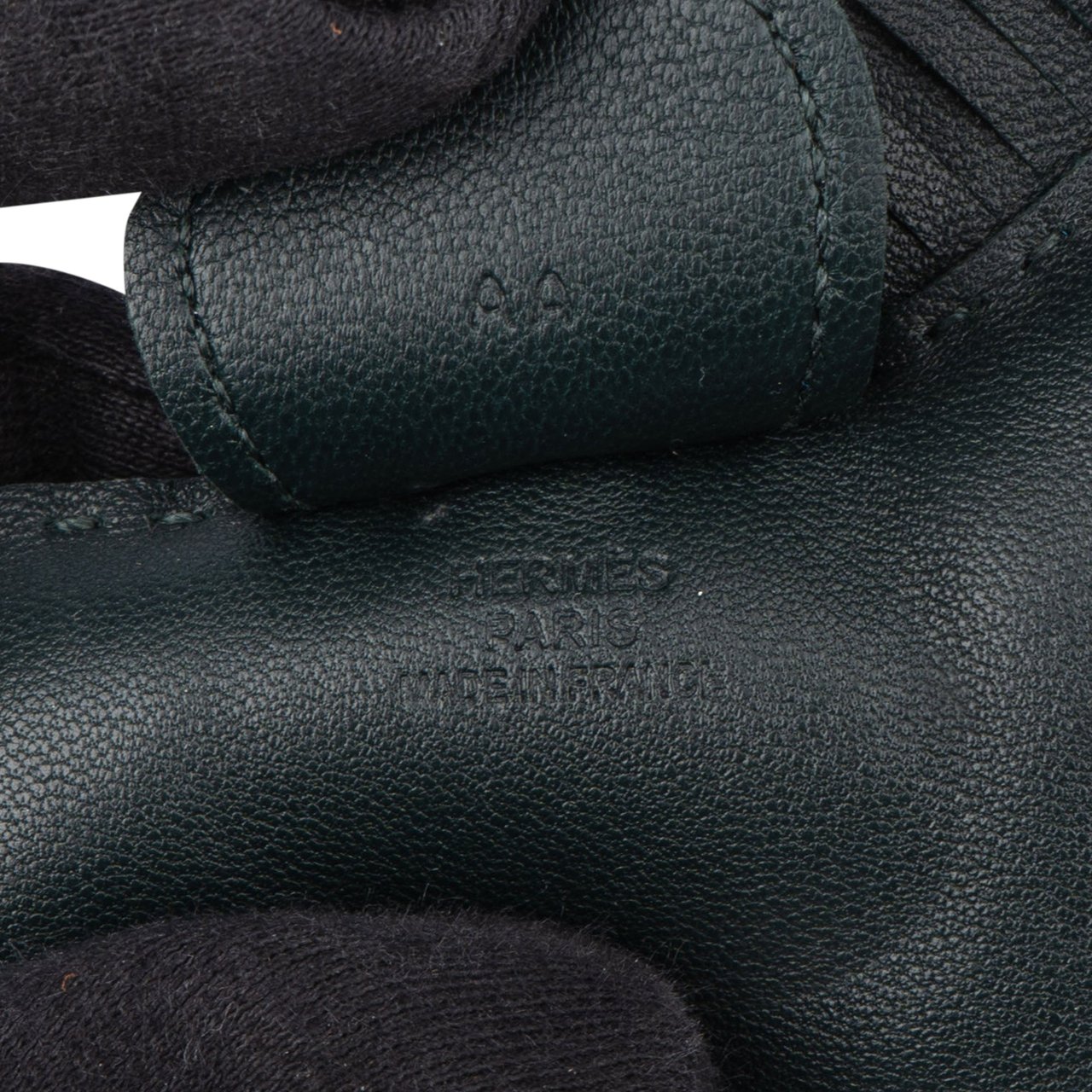 Hermès Green Leather Rodeo MM Pendant Groen