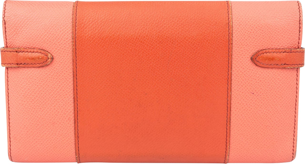 Hermès Bicolor Epsom Leather Kelly Wallet Rood