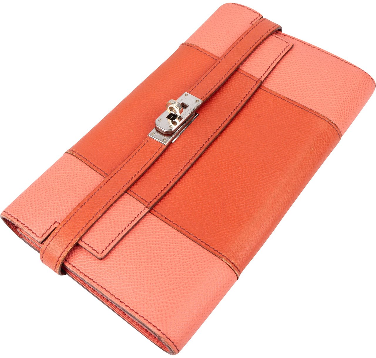 Hermès Bicolor Epsom Leather Kelly Wallet Rood