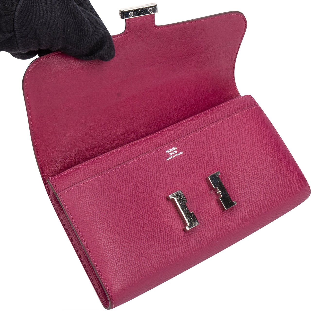 Hermès Hermès Epsom Leather Constance H Wallet Rood