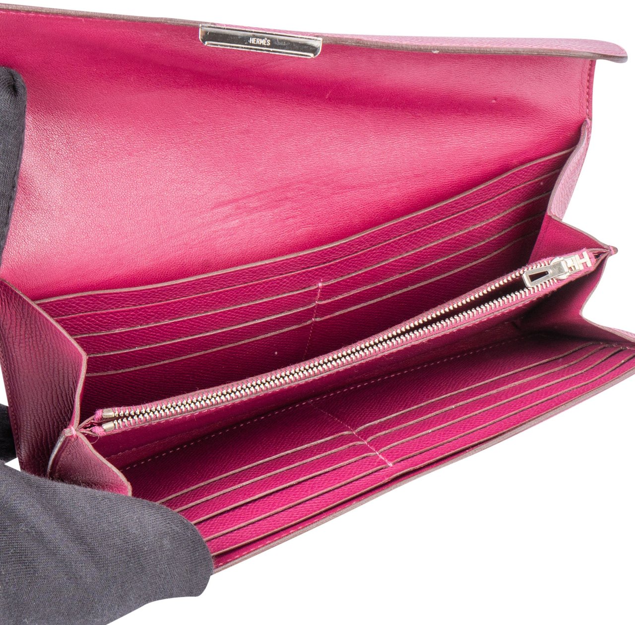 Hermès Epsom Leather Constance H Wallet Rood