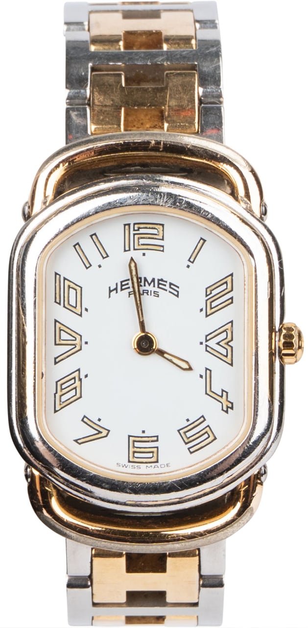 Hermès Hermès Bicolor White Dial Rallye RA1.240 Women Watch Divers