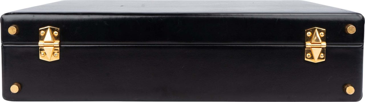 Hermès Hermès Black Boxcalf Briefcase Aktenkoffer Zwart