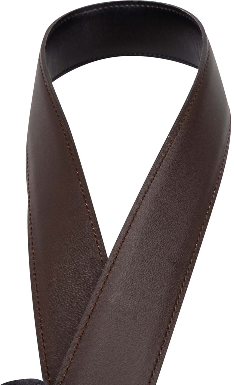 Hermès Hermès Reversible Leather H Belt (80) Zwart
