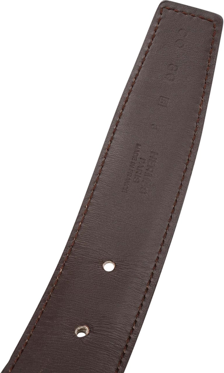 Hermès Hermès Reversible Leather H Belt (80) Zwart