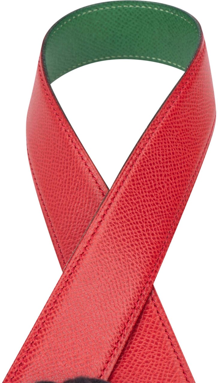 Hermès Hermès Reversible Leather Gold Tone H Belt (65) Groen