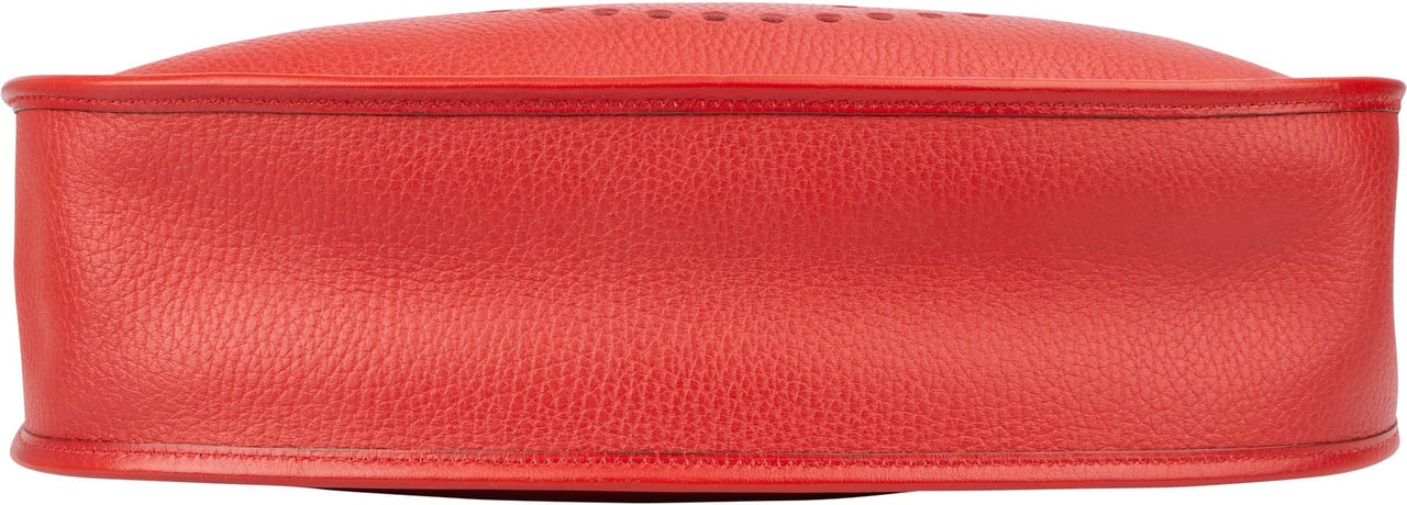 Hermès Hermès Rouge Clemence Leather Evelyne GM Crossbody Bag Rood