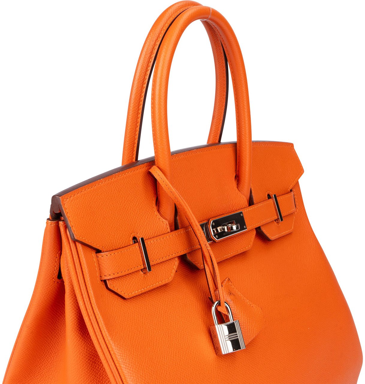 Hermès Hermès Orange Epsom Leather Palladium Birkin 30 Handbag Oranje
