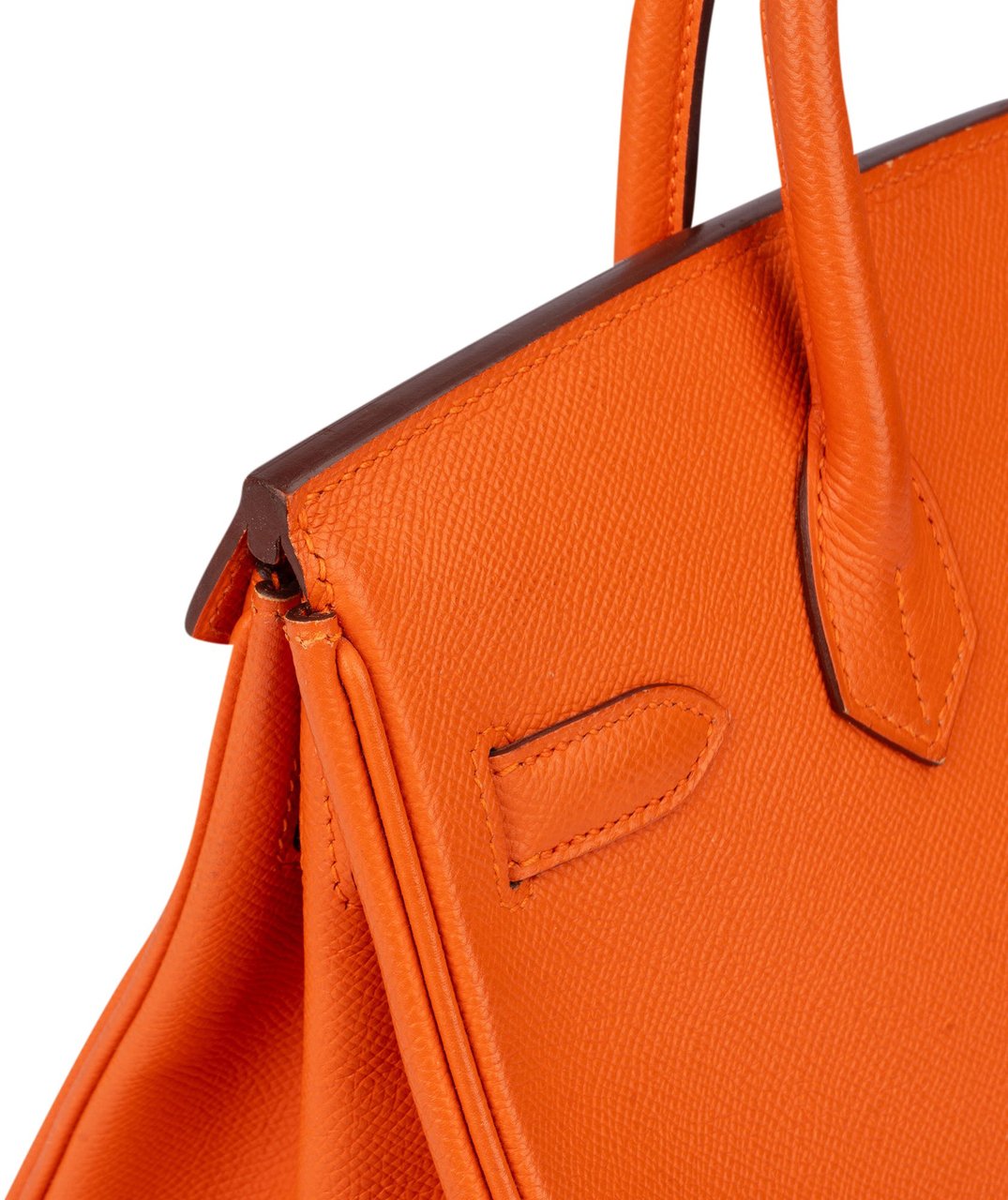 Hermès Hermès Orange Epsom Leather Palladium Birkin 30 Handbag Oranje