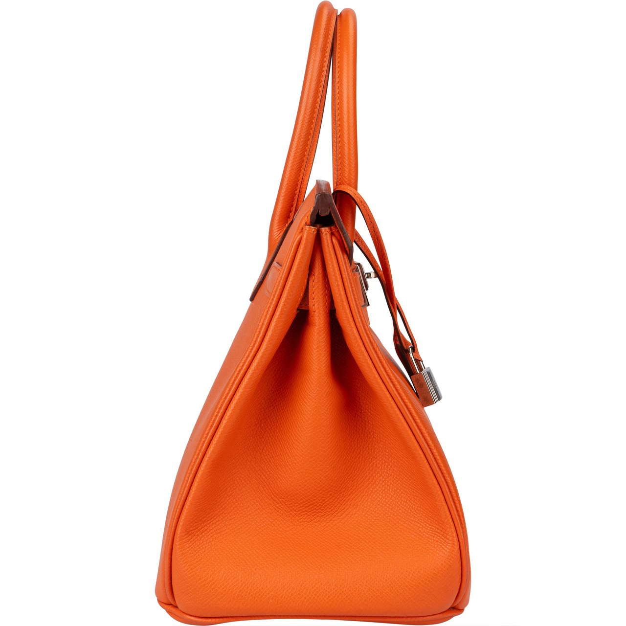 Hermès Hermès Orange Epsom Leather Palladium Birkin 30 Handbag Oranje