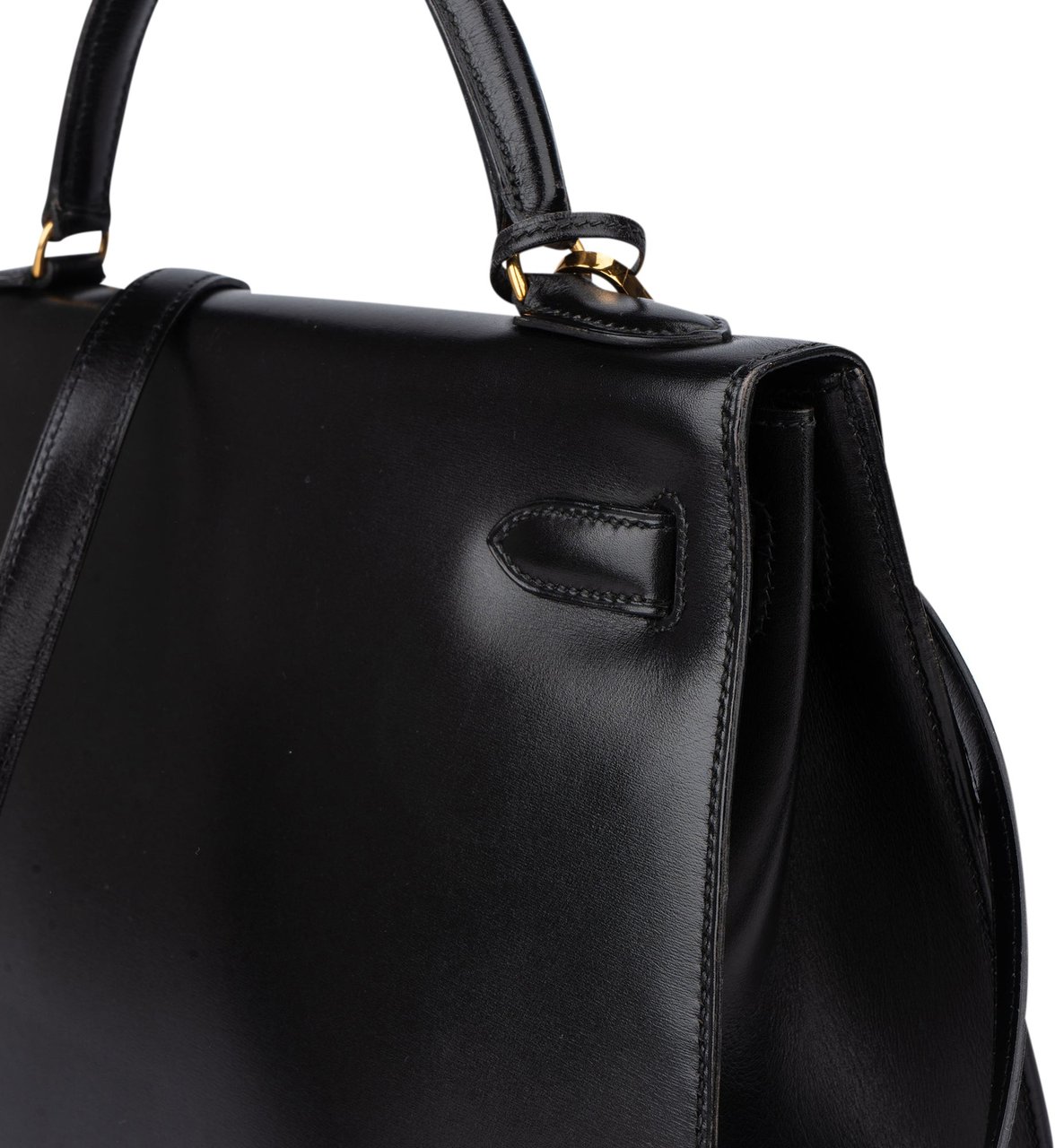Hermès Hermès Noir Boxcalf Kelly 32 Handbag Zwart