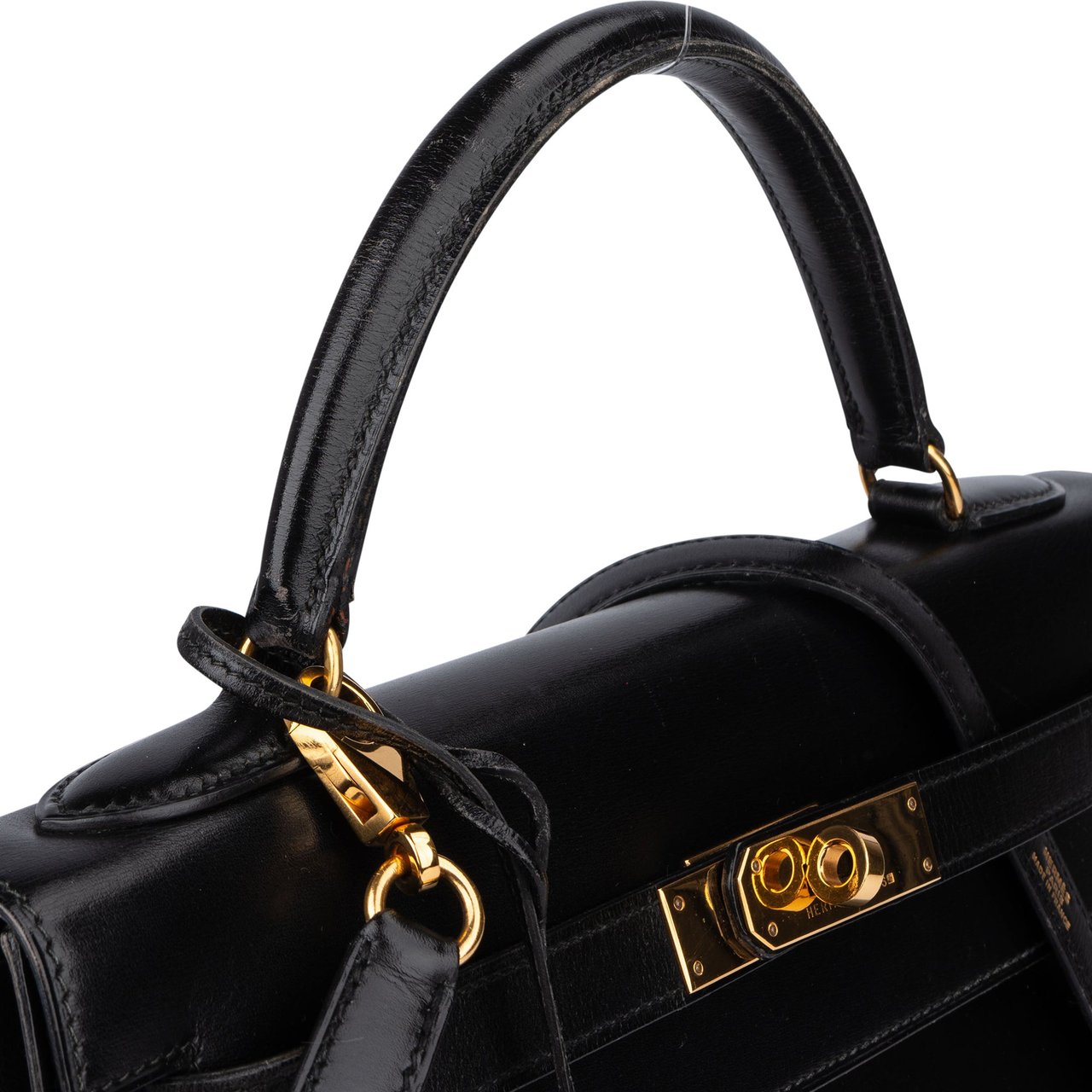 Hermès Hermès Noir Boxcalf Kelly 32 Handbag Zwart