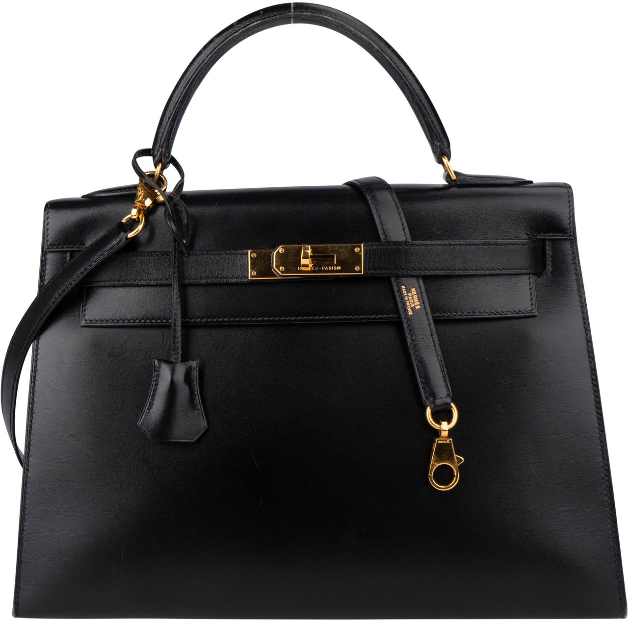 Hermès Hermès Noir Boxcalf Kelly 32 Handbag Zwart