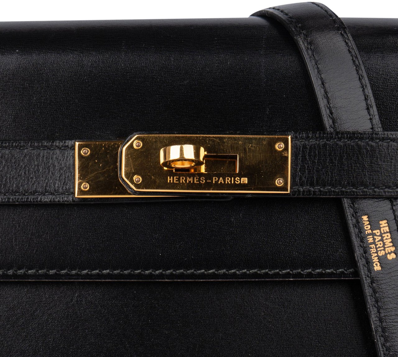 Hermès Hermès Noir Boxcalf Kelly 32 Handbag Zwart