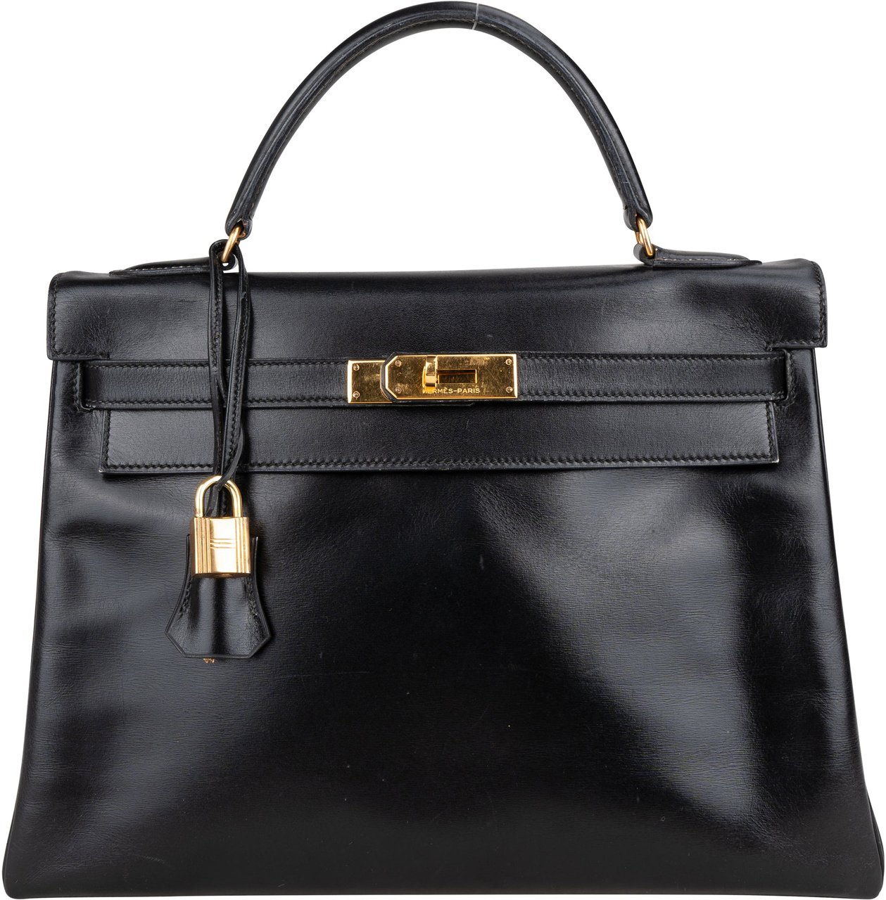 Hermès Hermès Noir Boxcalf Kelly 32 Handbag Zwart