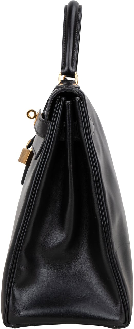 Hermès Hermès Noir Boxcalf Kelly 32 Handbag Zwart