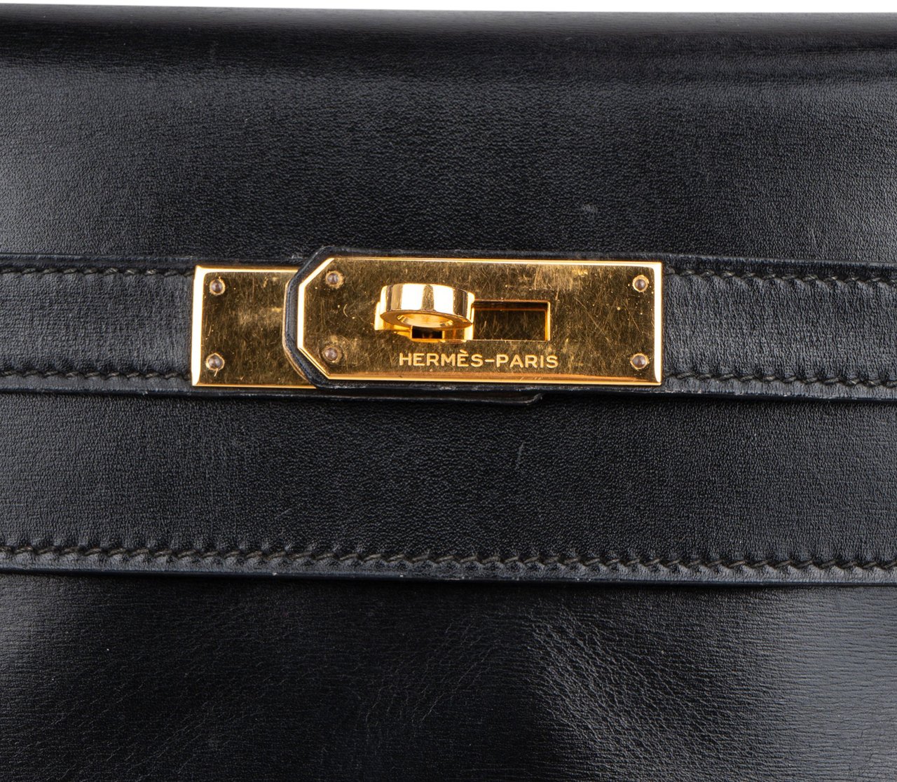 Hermès Hermès Noir Boxcalf Kelly 32 Handbag Zwart